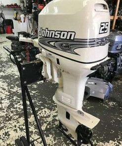 2000 Johnson 25 HP 2 Cylinder 2 Stroke 15" Tiller Outboard Motor