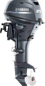 2000 Yamaha 25 HP 3 Cylinder Carbureted 2 Stroke 15" (Short Shaft) Tiller Outboard Motor.