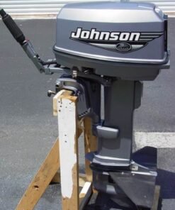 2000 Johnson 25 HP 2 Cylinder Carbureted 2-Stroke 20" (Long Shaft) Tiller Outboard Motor